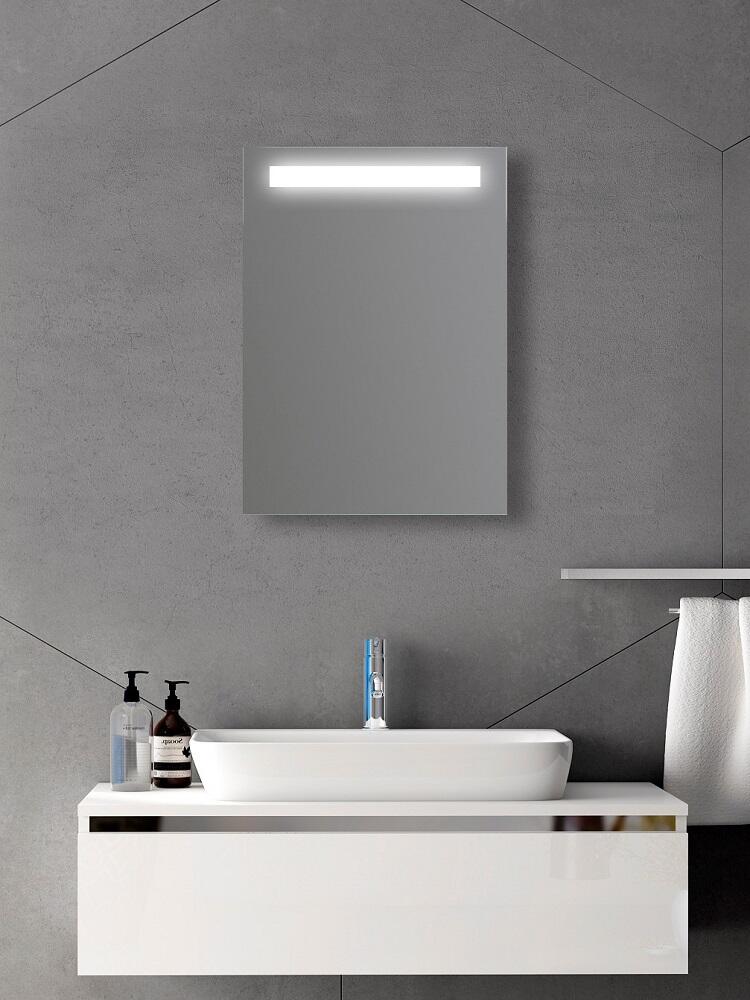 Zrcadlo 50 x 70 cm LED podsvícení pruh LUNA
